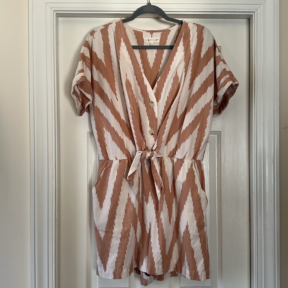 Tan and Cream Romper